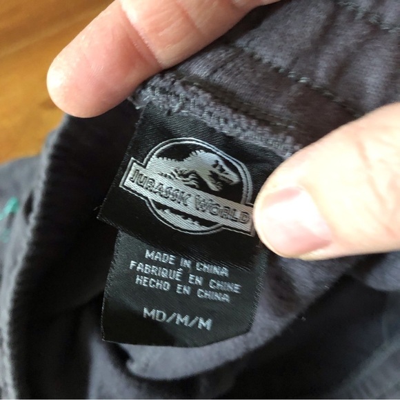 Jurassic World gray sweat shorts in size M - Picture 3 of 3